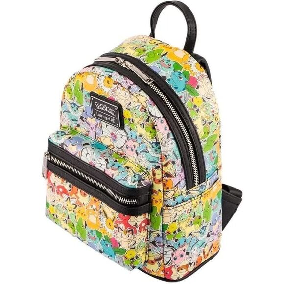 Loungefly Pokemon Rainbow Ombre All Over placement Mini Backpack - Picture 3 of 5